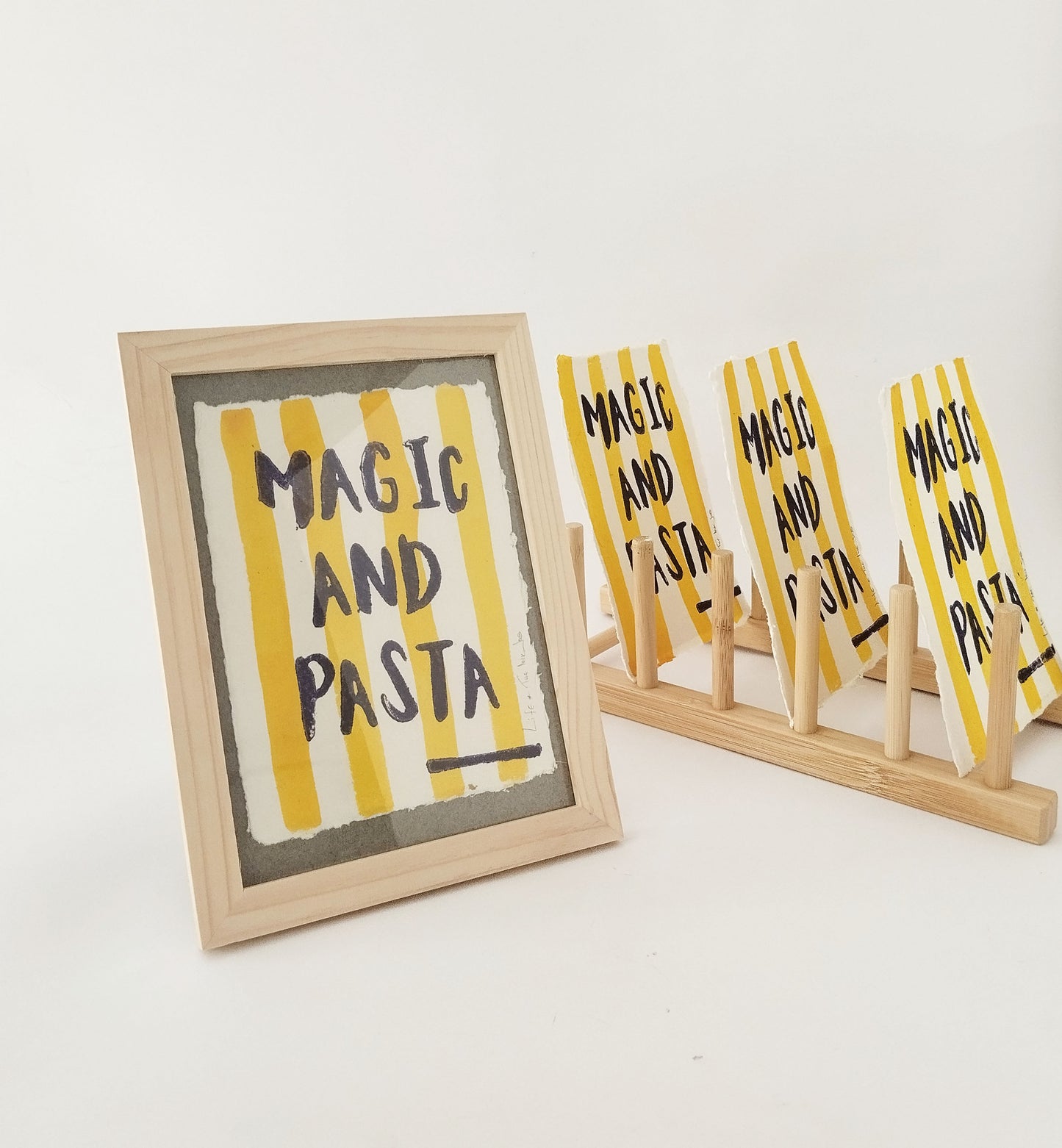 Magic & Pasta Original Linocut