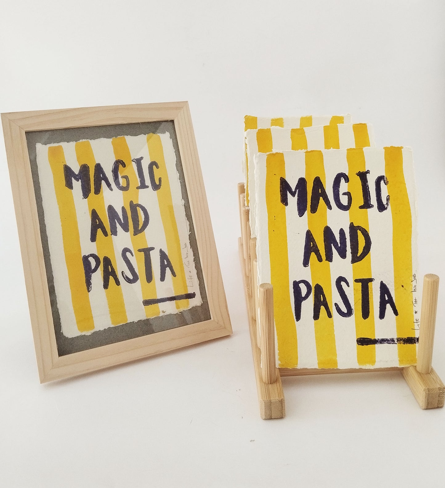 Magic & Pasta Original Linocut