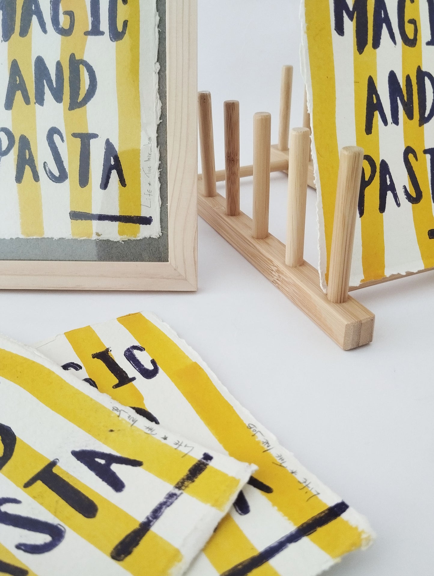 Magic & Pasta Original Linocut