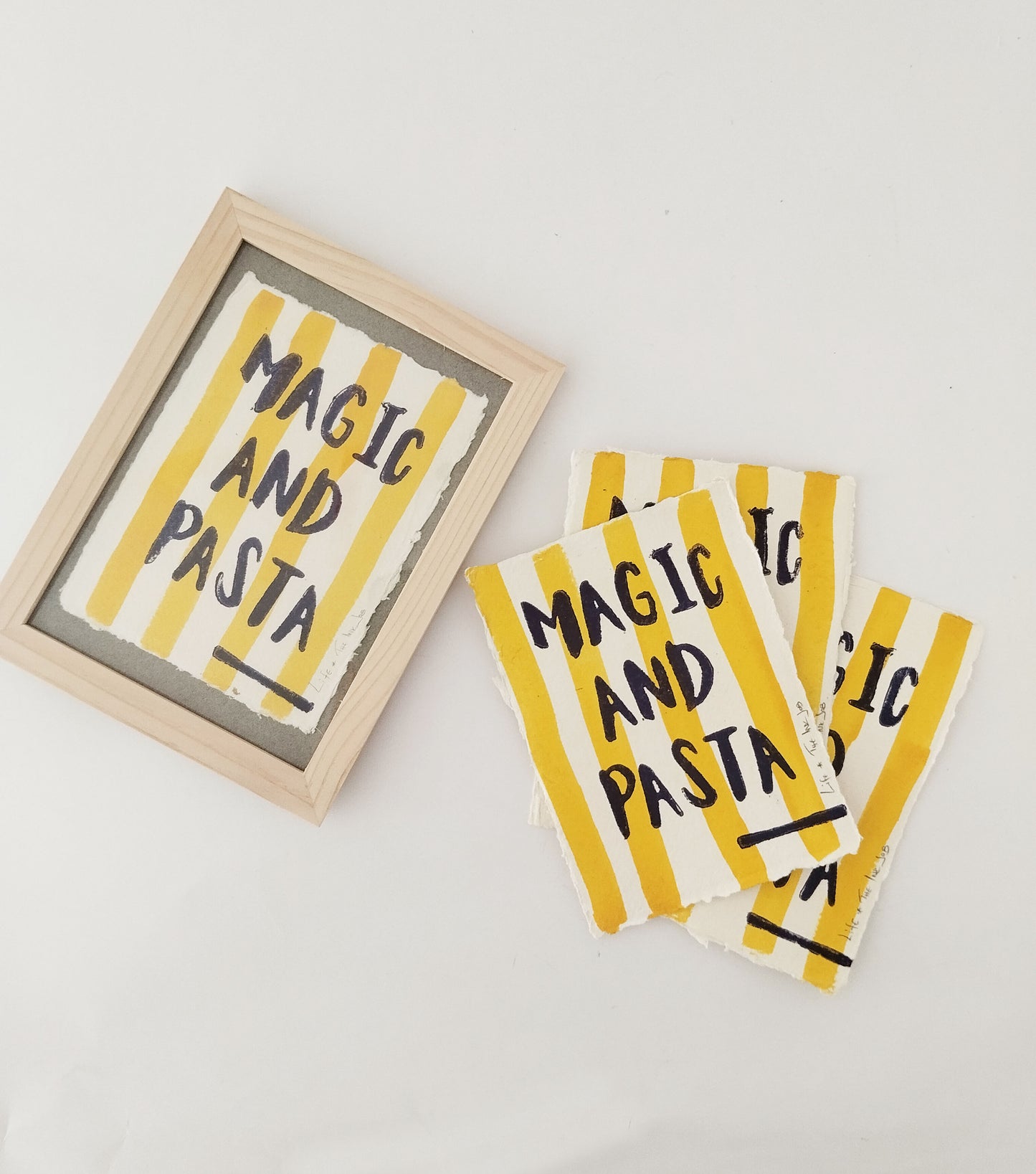 Magic & Pasta Original Linocut