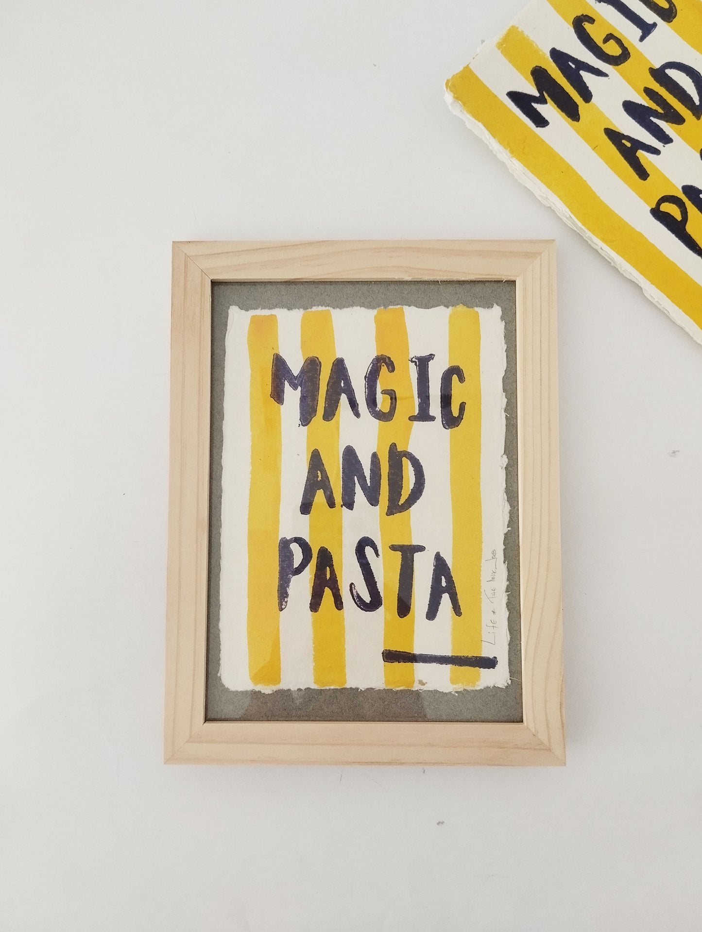 Magic & Pasta Original Linocut