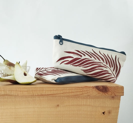 Modern Palm Leaf Make-up Bag