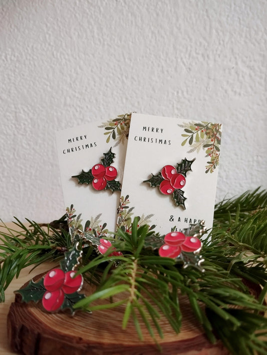 Χριστουγεννιάτικη Καρφίτσα Σμάλτου με Γκυ