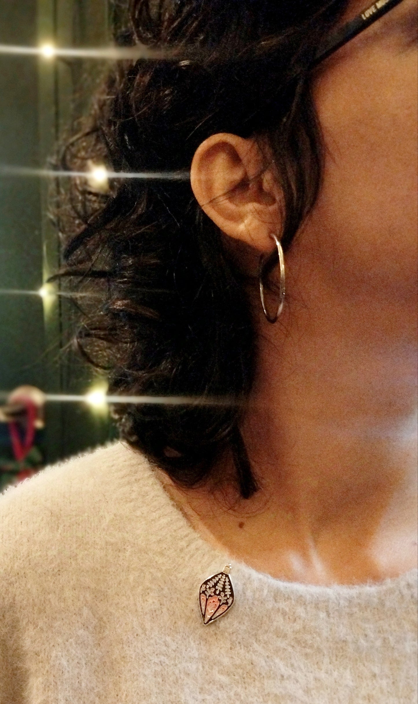 Καρφίτσα Σμάλτου με Ρουστίκ Χριστουγεννιάτικο Στολίδι