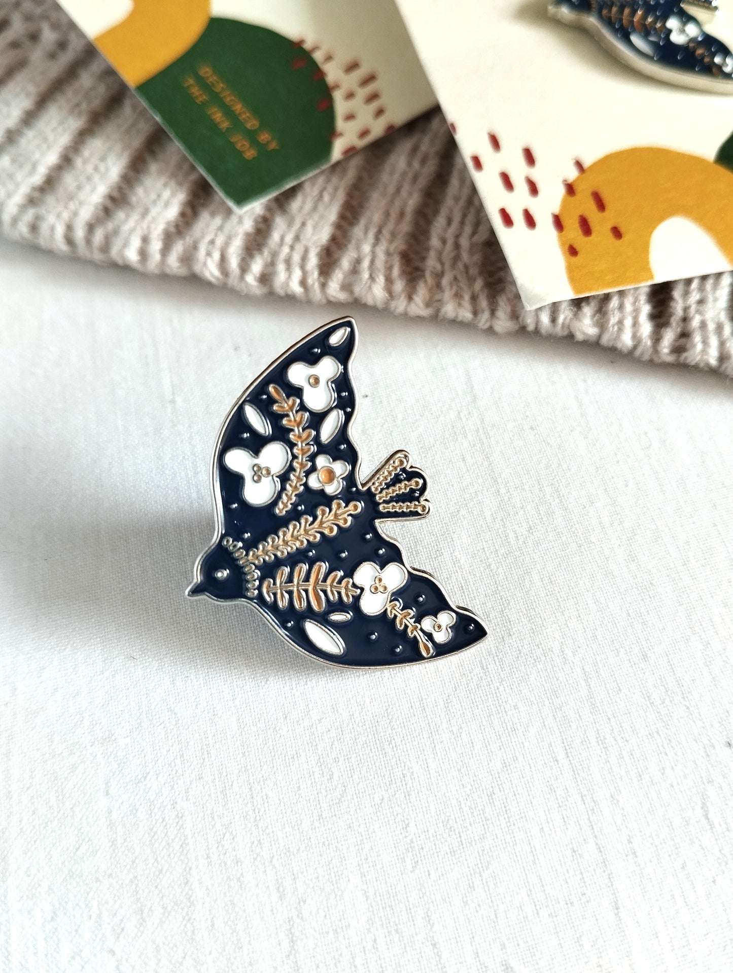 Folk Bird Enamel Pin