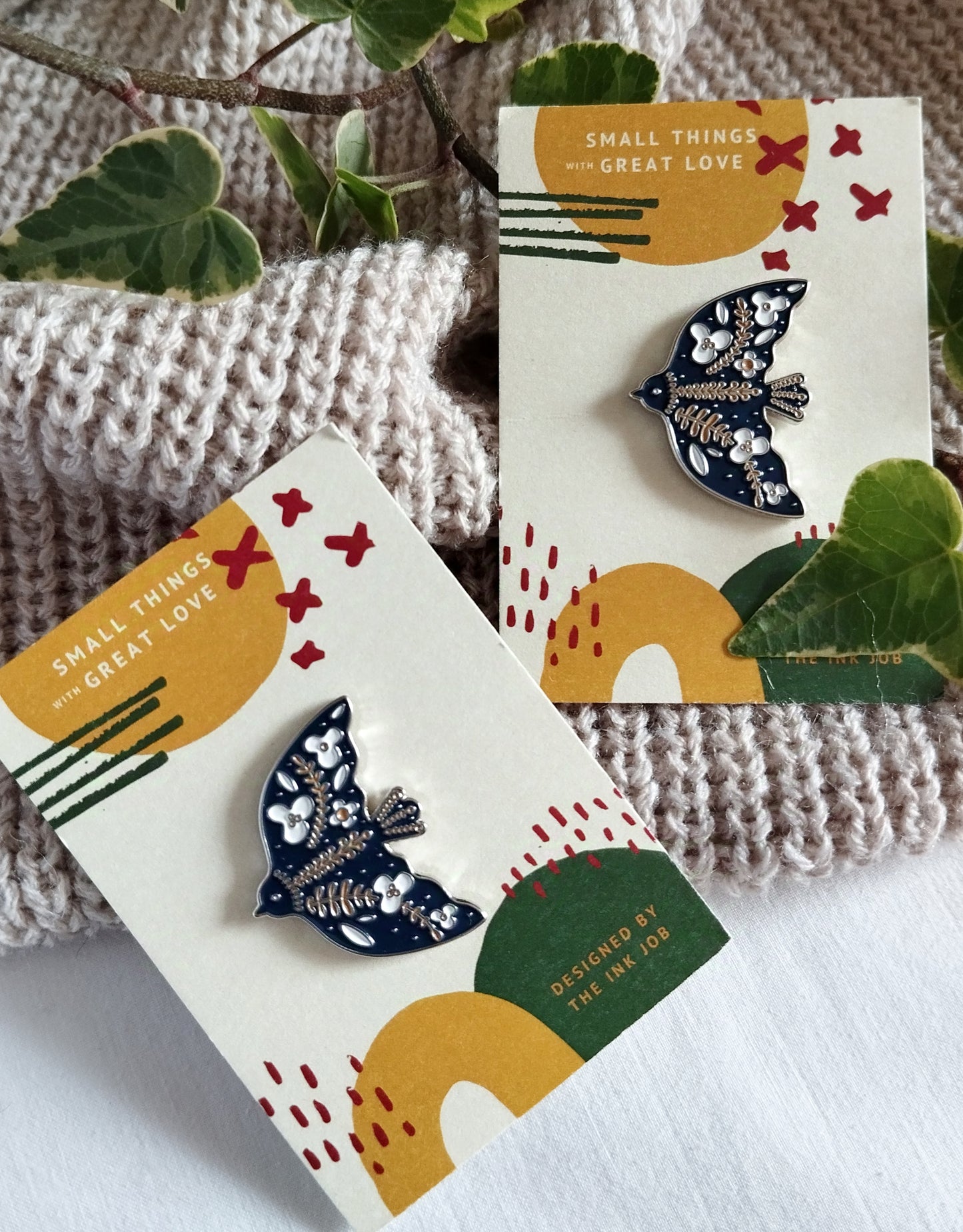 Folk Bird Enamel Pin