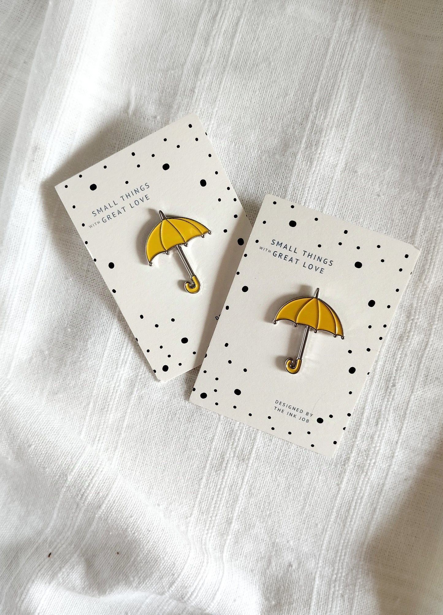 Bright Yellow Umbrella Enamel Pin