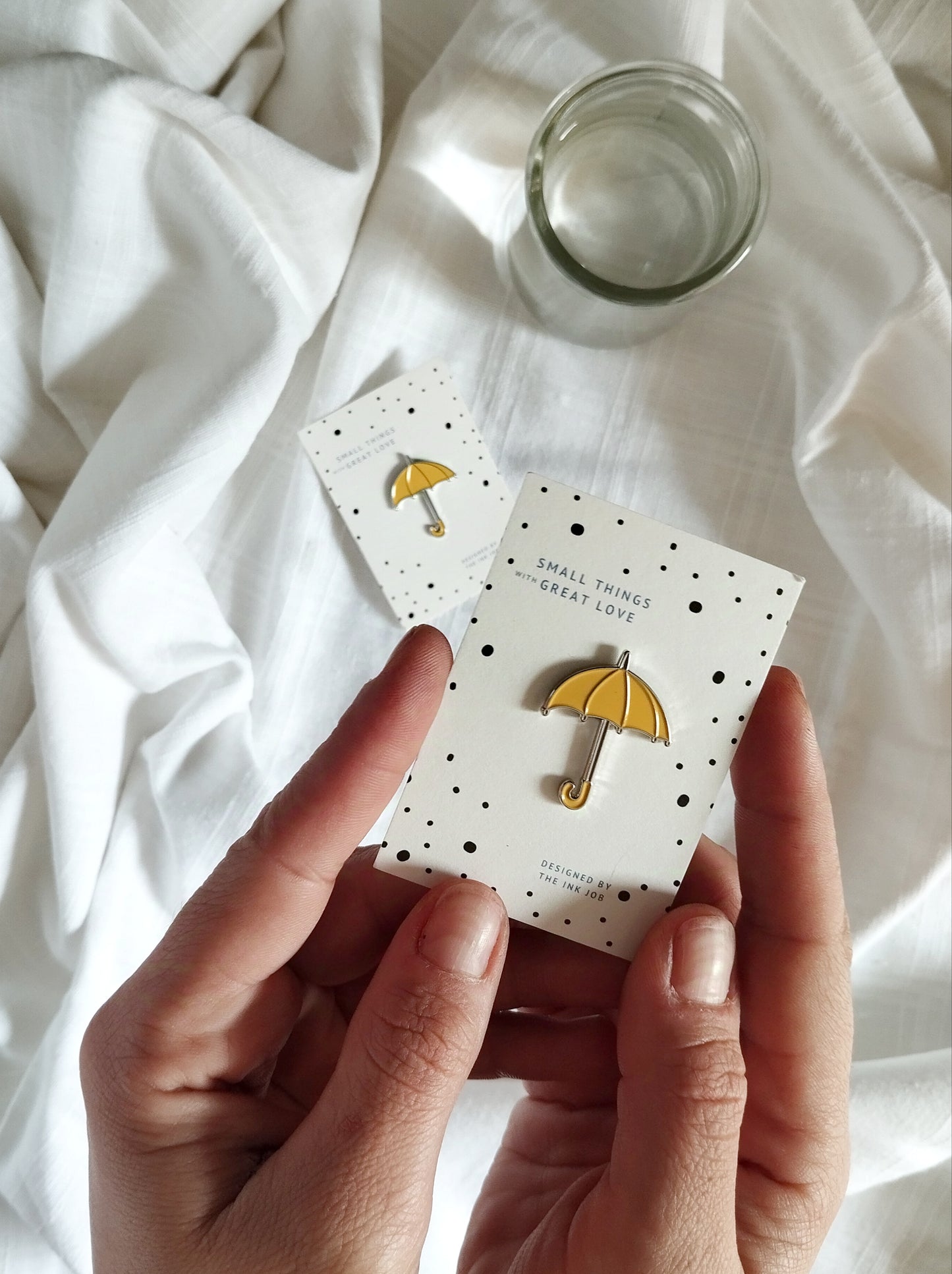 Bright Yellow Umbrella Enamel Pin