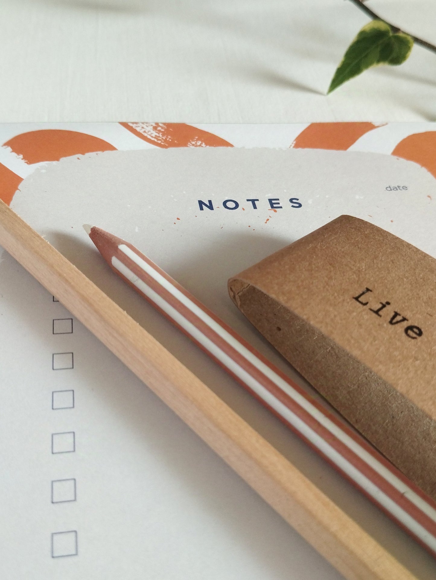 Orange Brushstrokes Notepad