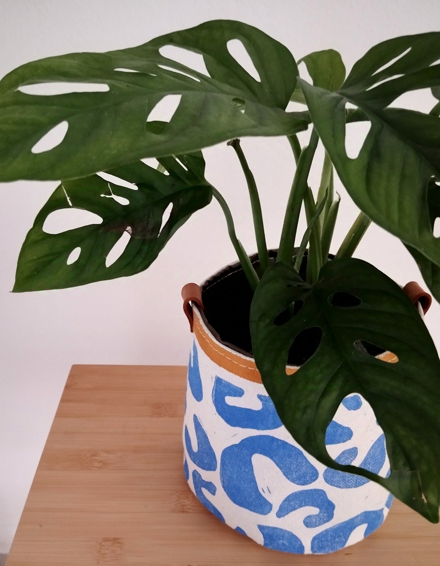 Funky Blue Fabric Planter