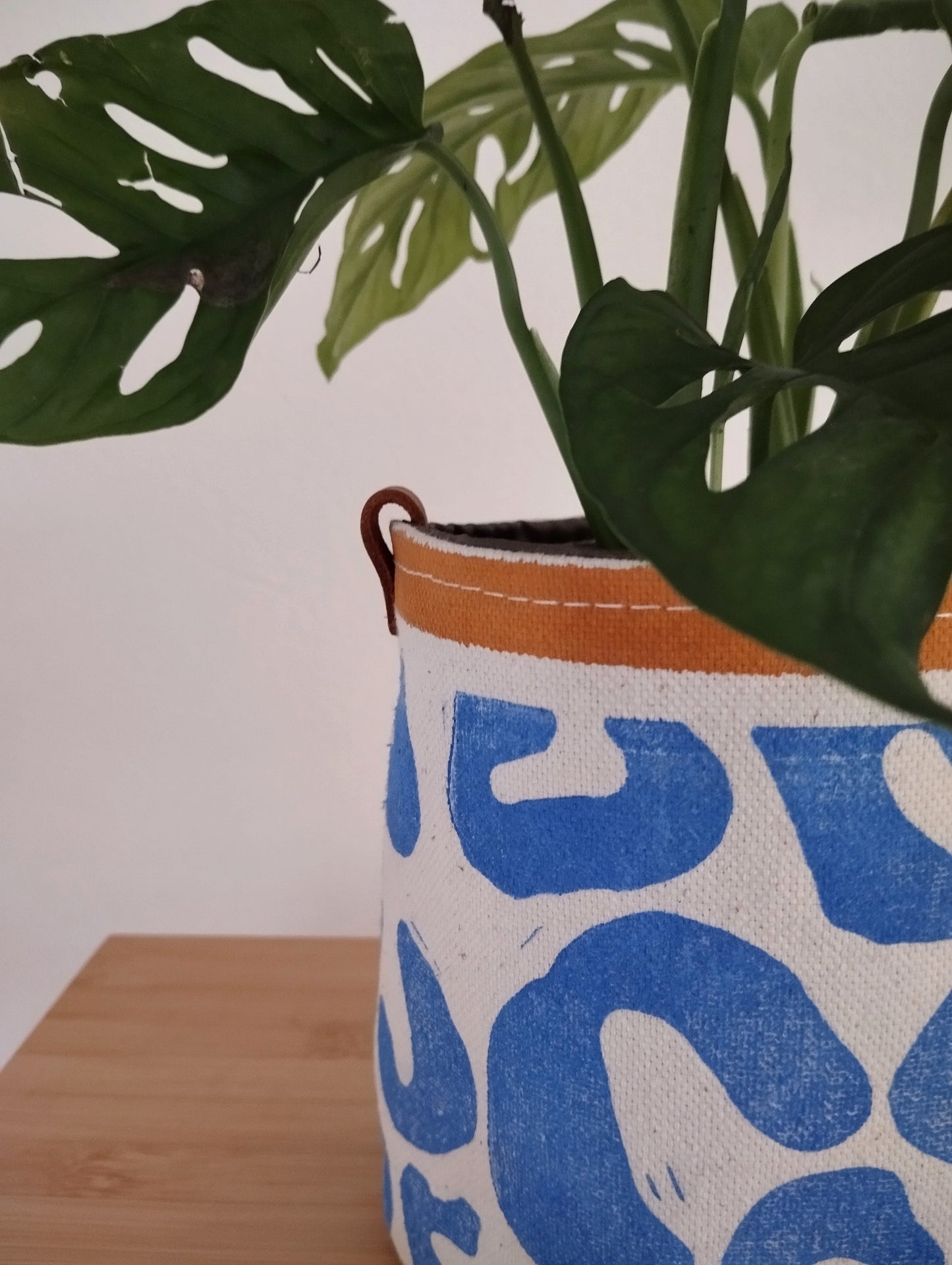 Funky Blue Fabric Planter