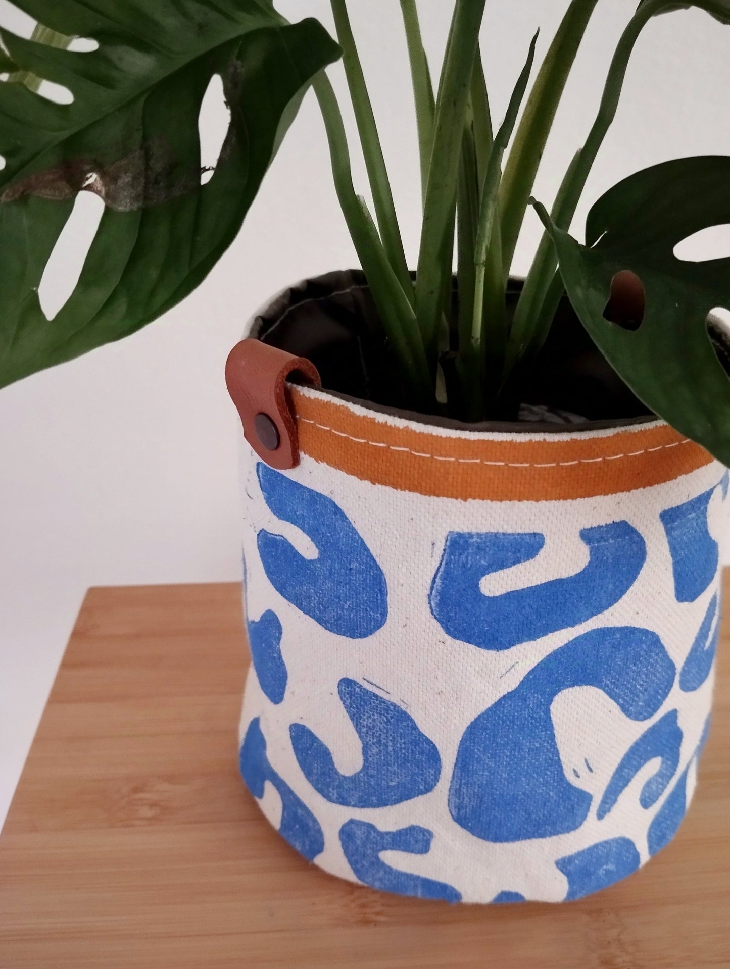 Funky Blue Fabric Planter