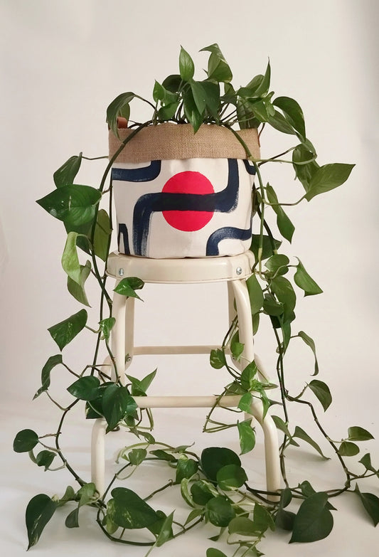 Modern Hand Painted Plant Pot Cover