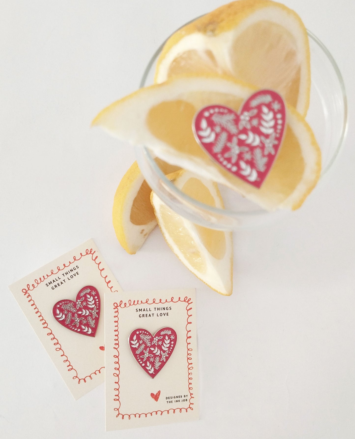 Enamel Pin Heart for Valentine's day