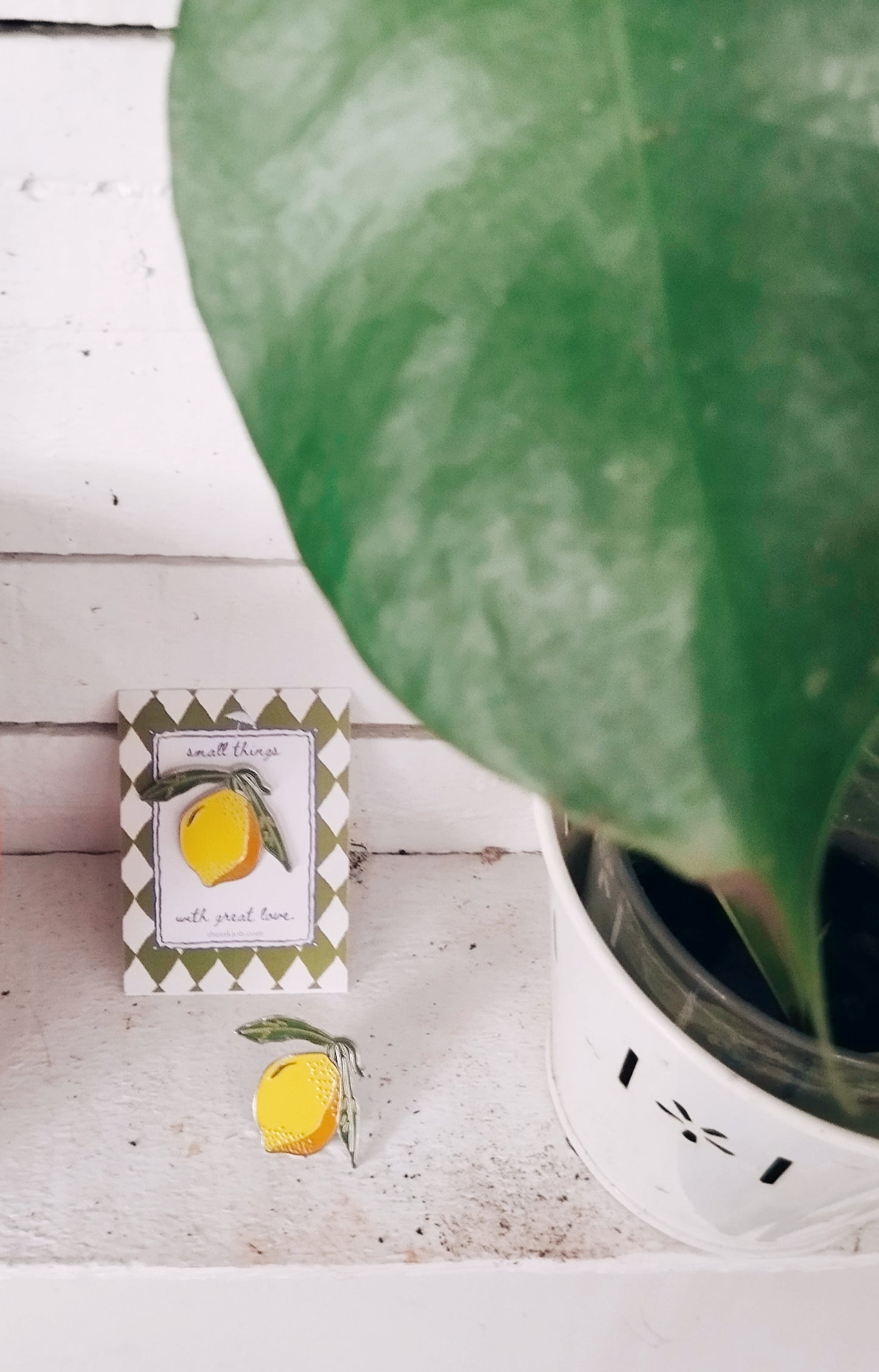 Μεταλλική Καρφίτσα Σμάλτου Λεμονάκι