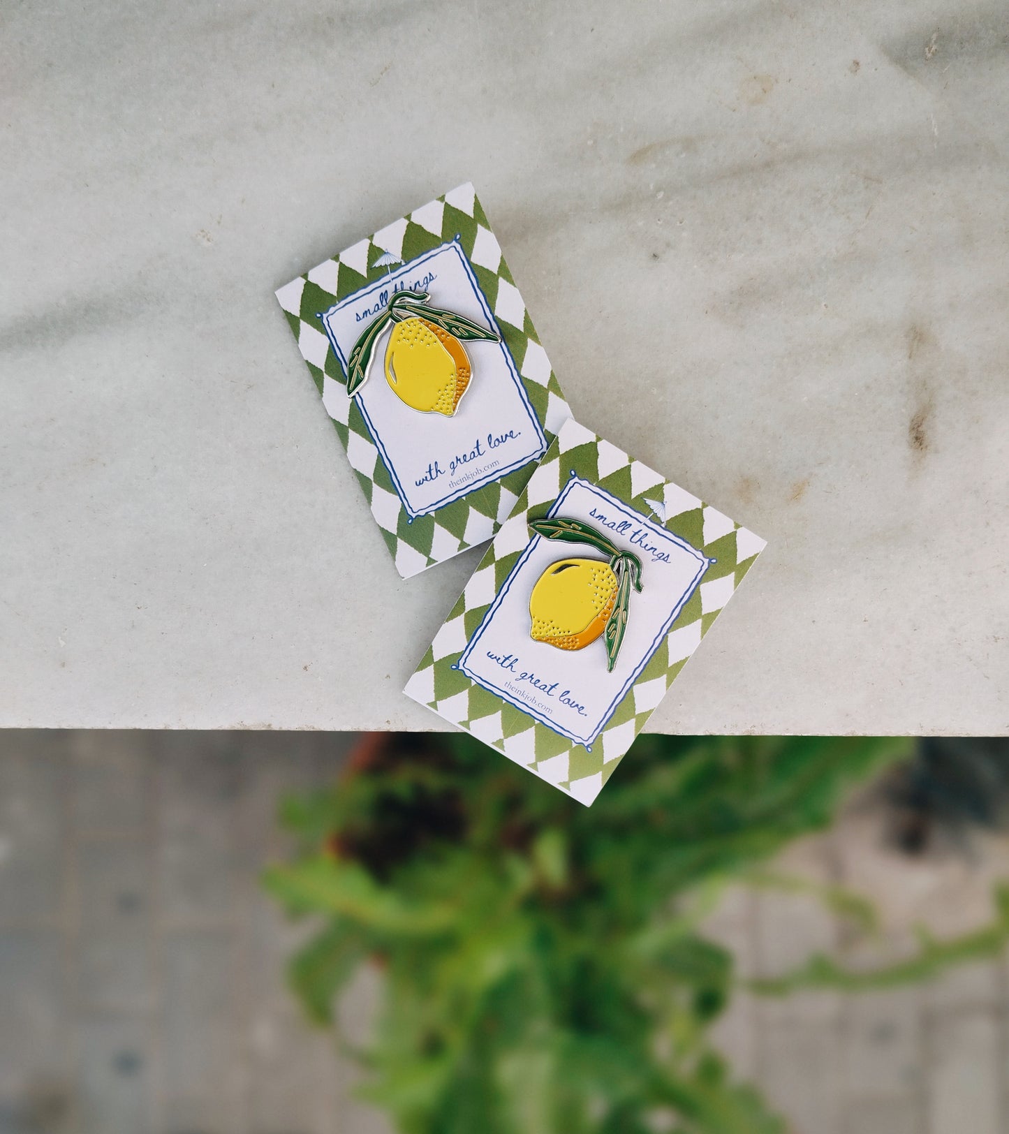 Μεταλλική Καρφίτσα Σμάλτου Λεμονάκι