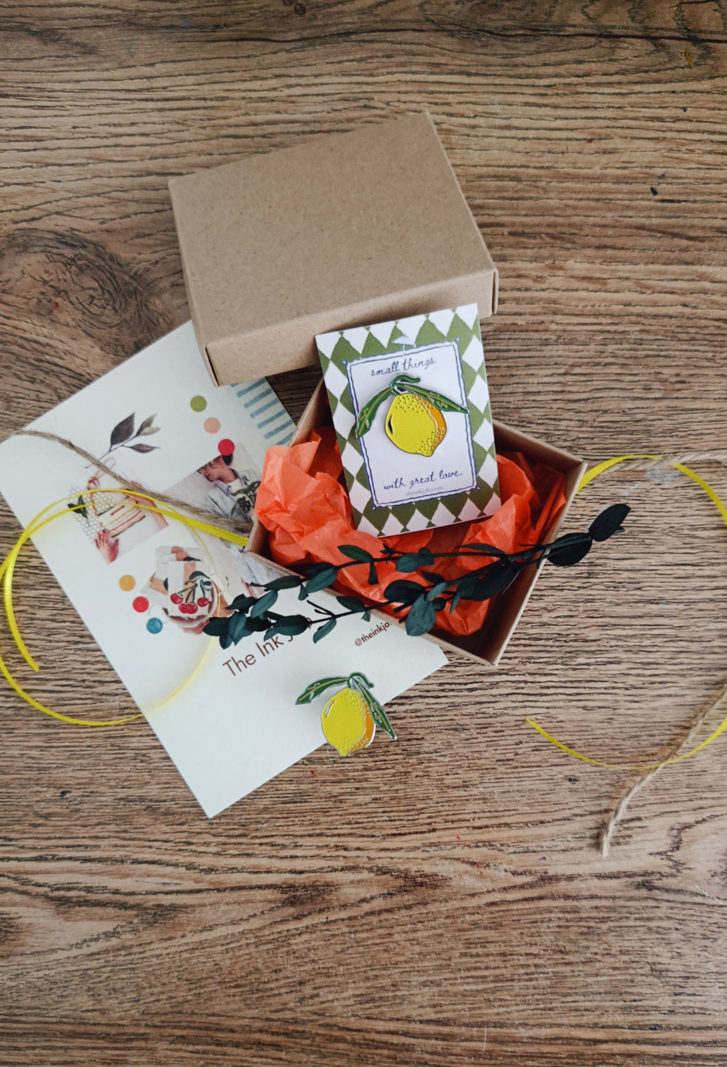 Μεταλλική Καρφίτσα Σμάλτου Λεμονάκι