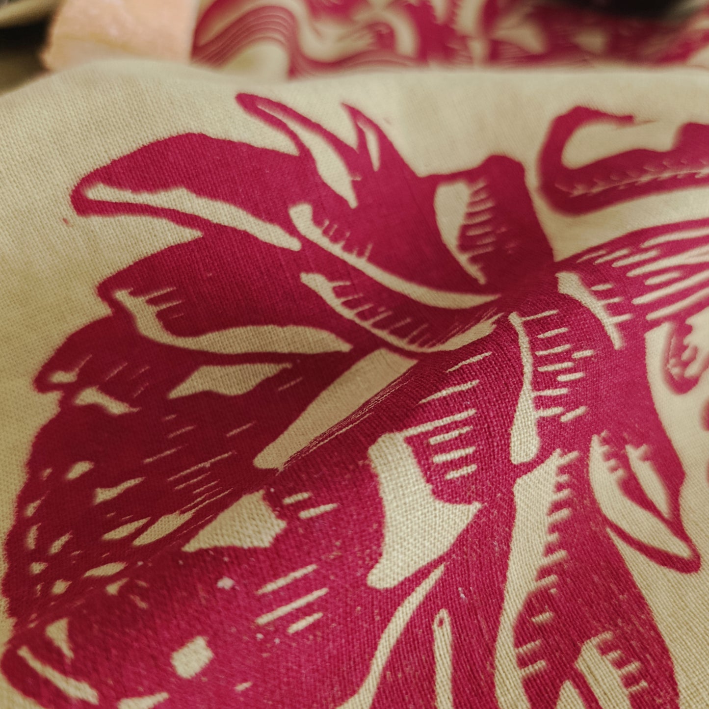 Botanical Artichoke Print Linen Tea Towel