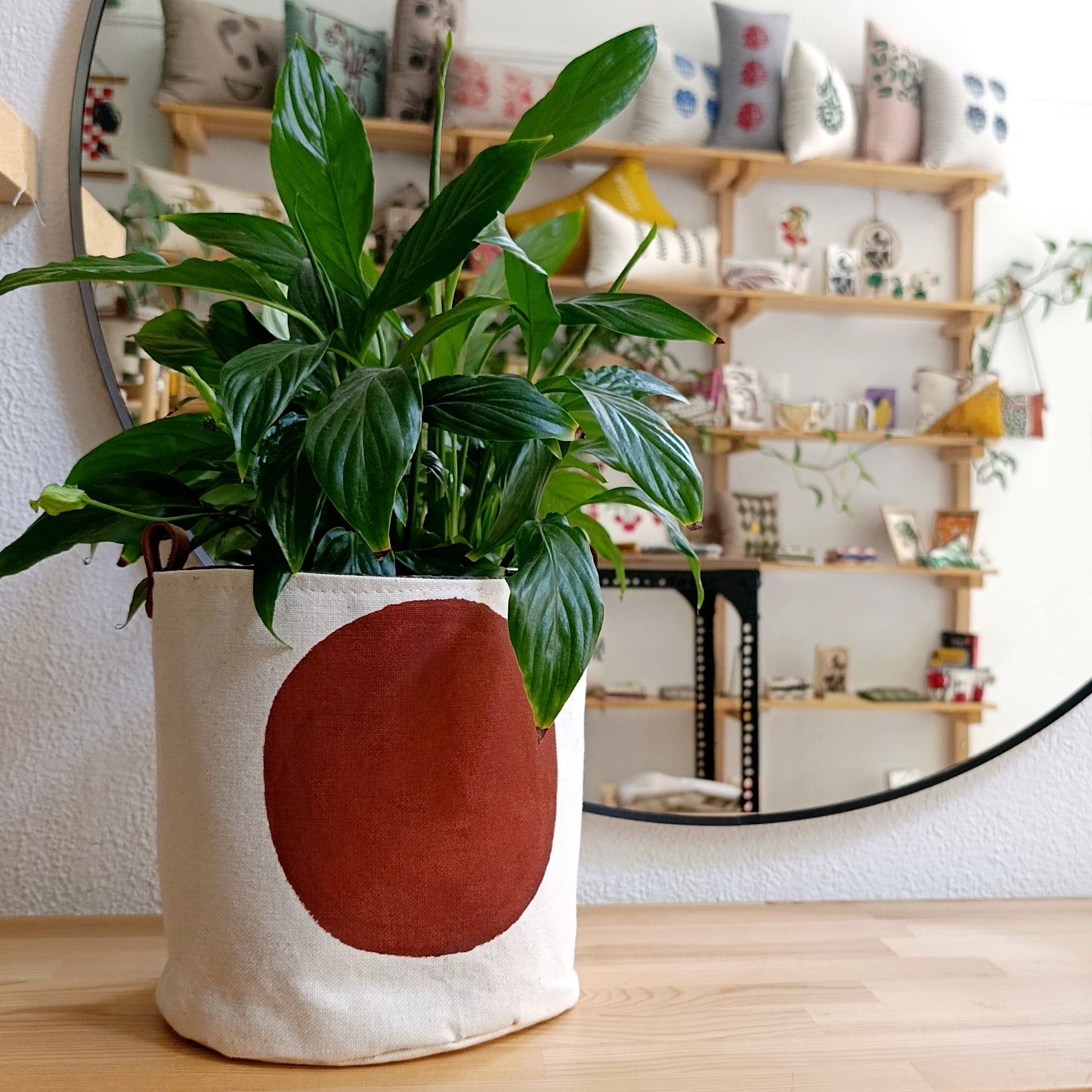 Terracotta Canvas Planter Cover