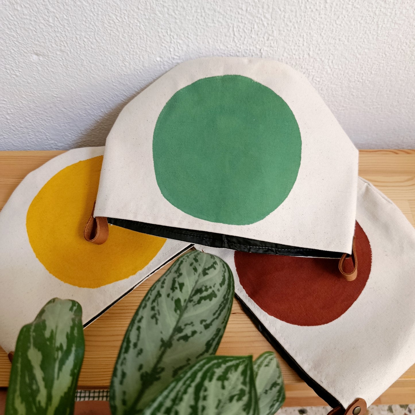 Mint Green Canvas Planter Cover