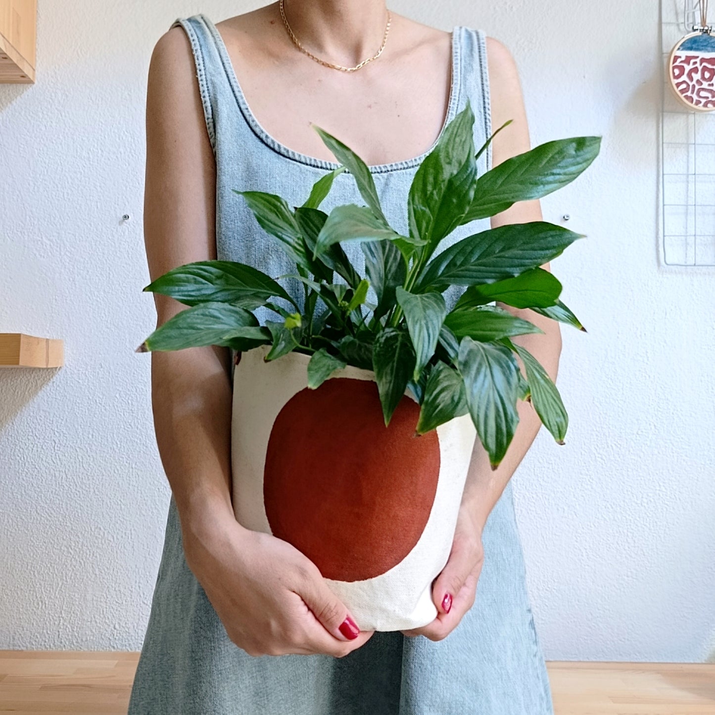 Terracotta Canvas Planter Cover