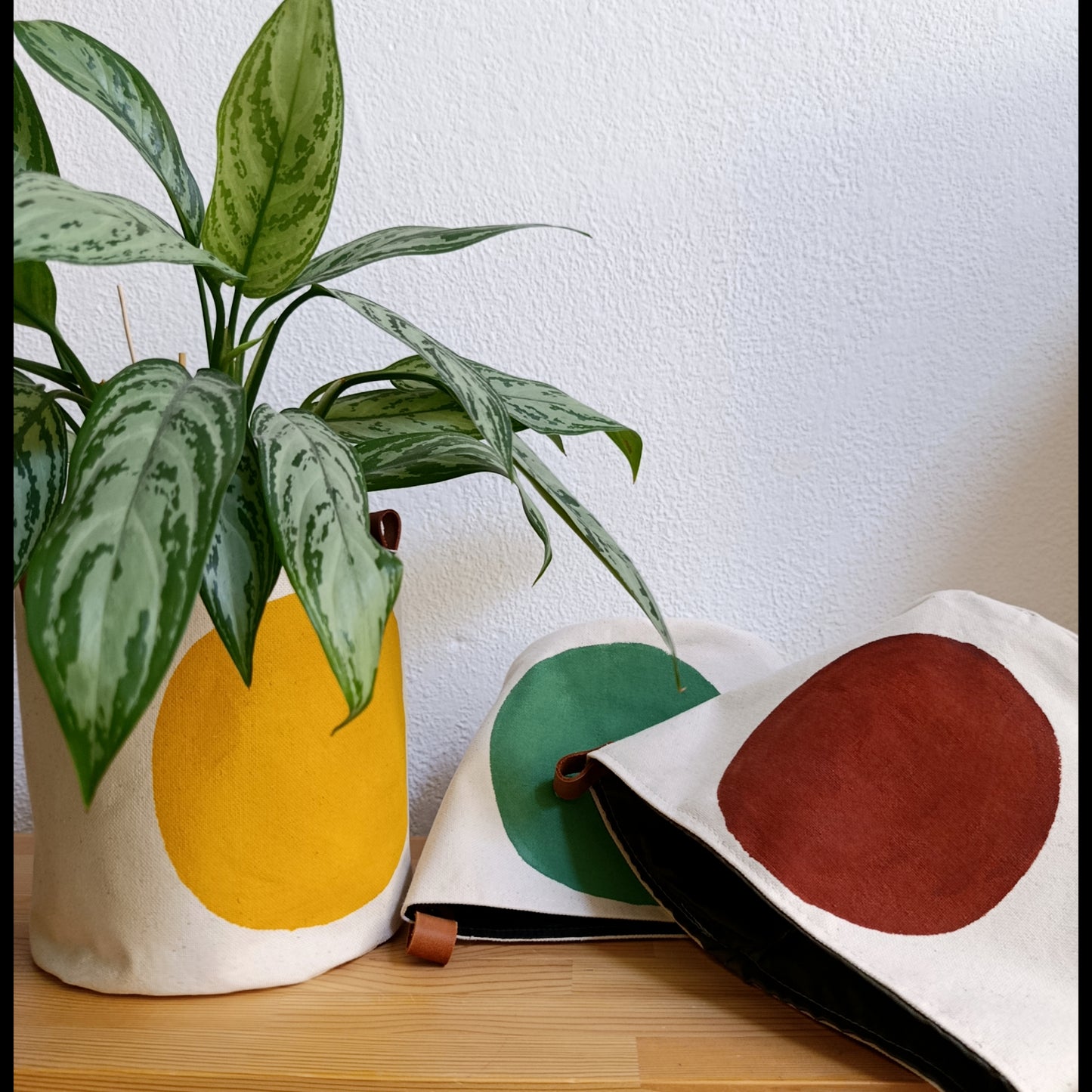 Mustard Yellow Fabric Plant Pot