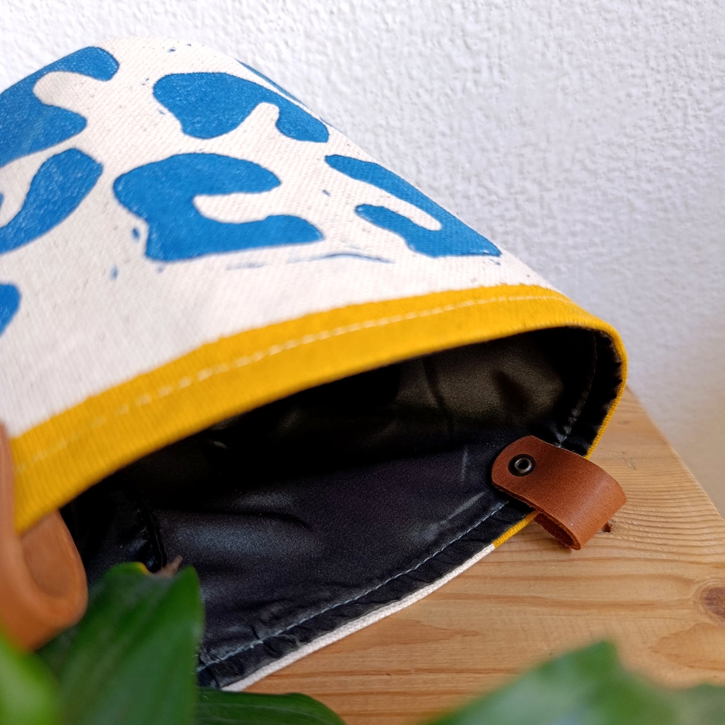 Blue Abstract Plant Pot Cover
