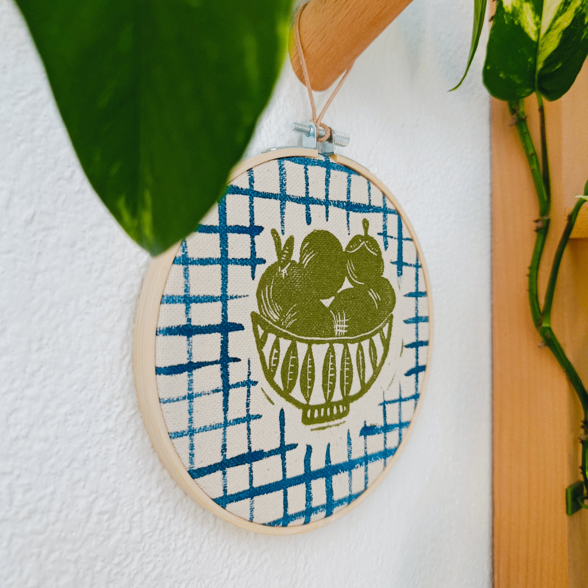 Fruits Motif Hand Printed Artwork