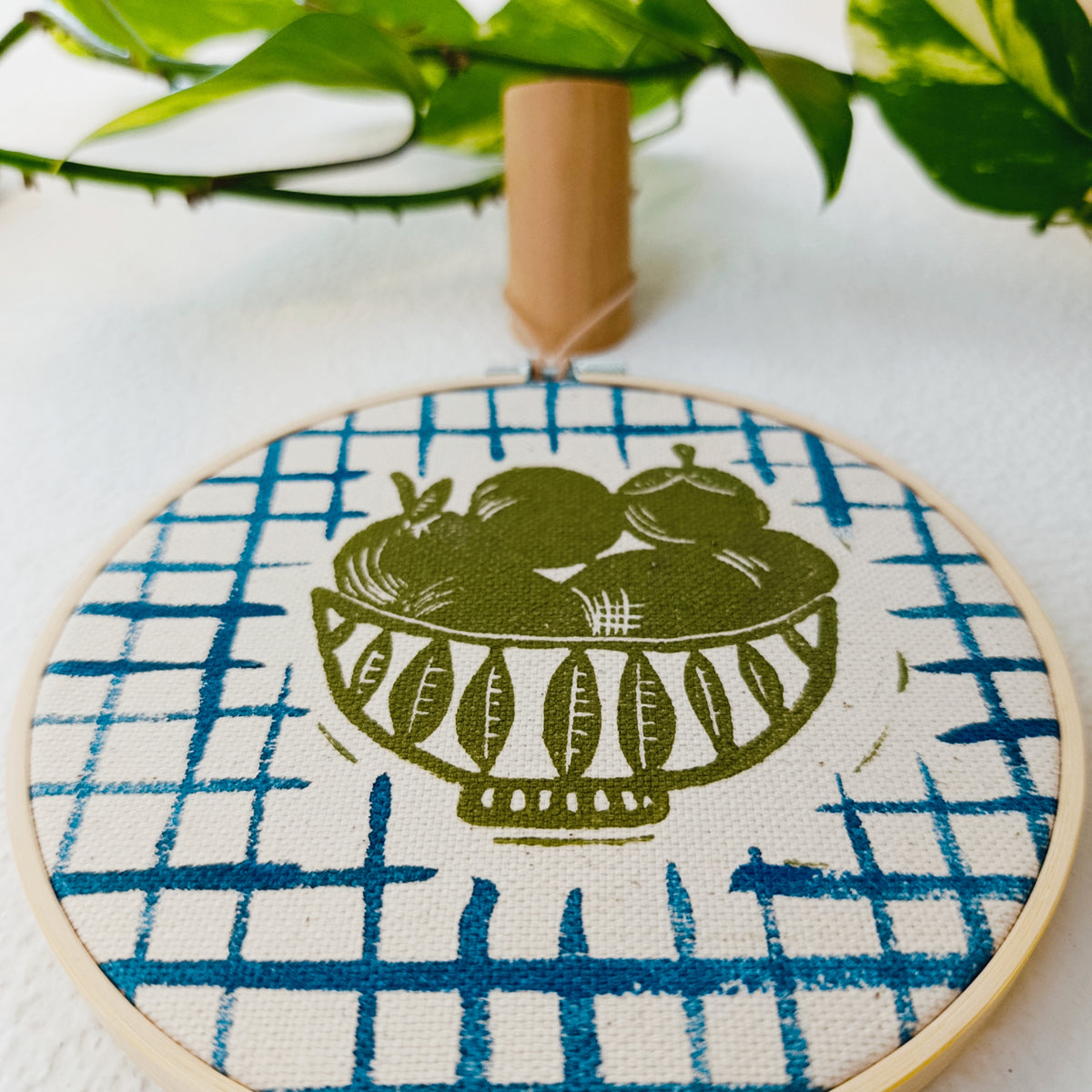 Fruits Motif Hand Printed Artwork