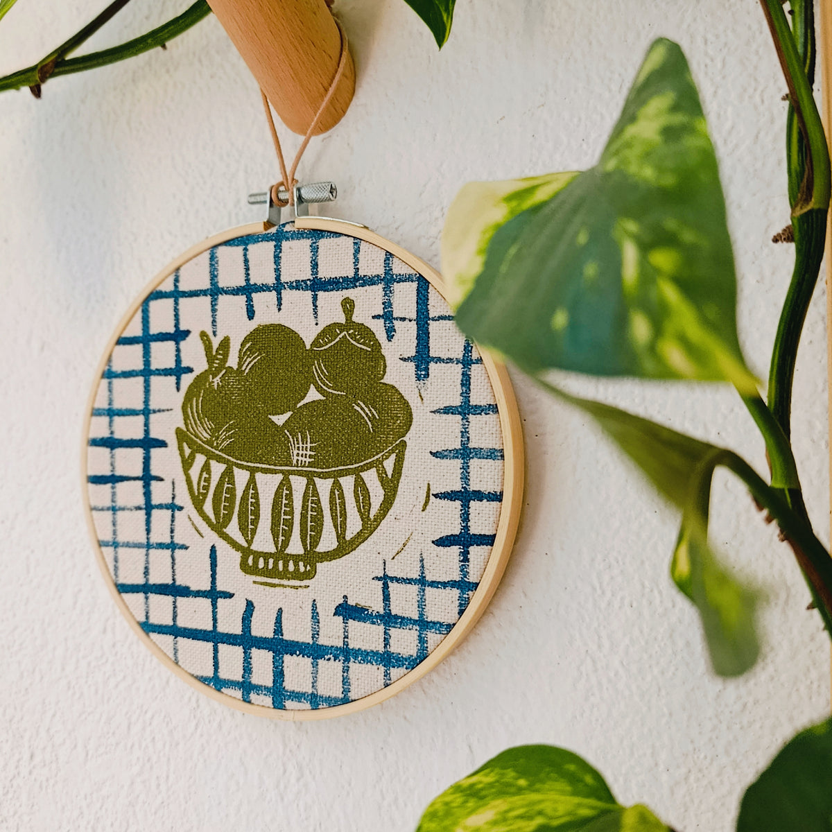 Fruits Motif Hand Printed Artwork