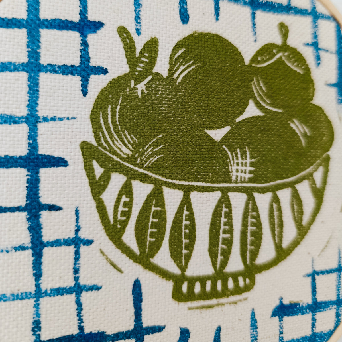 Fruits Motif Hand Printed Artwork