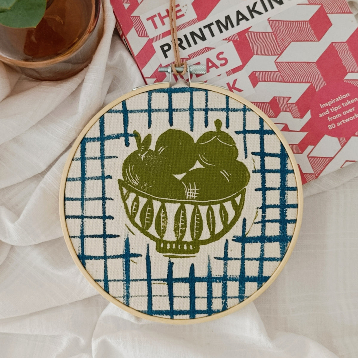Fruits Motif Hand Printed Artwork