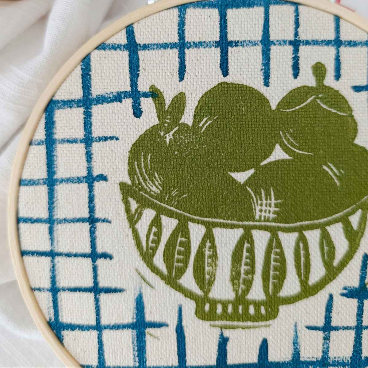 Fruits Motif Hand Printed Artwork