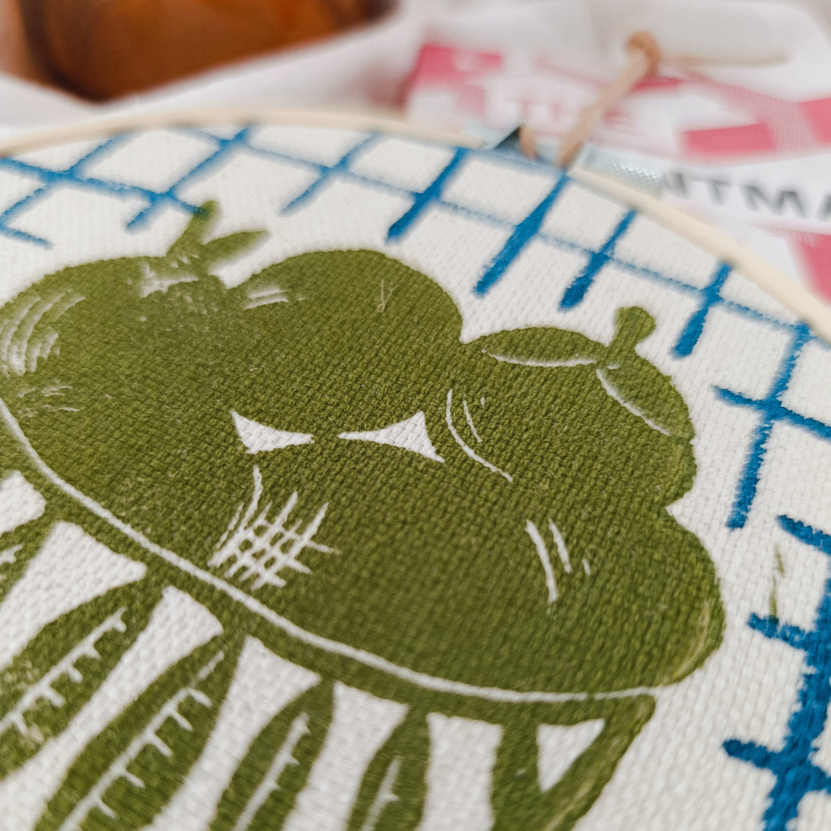 Fruits Motif Hand Printed Artwork