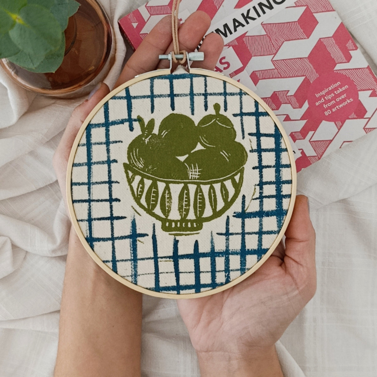 Fruits Motif Hand Printed Artwork