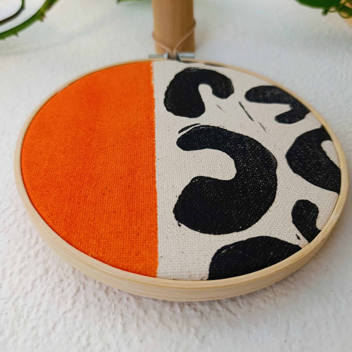 Orange and Black Animal Print Wall Hanging