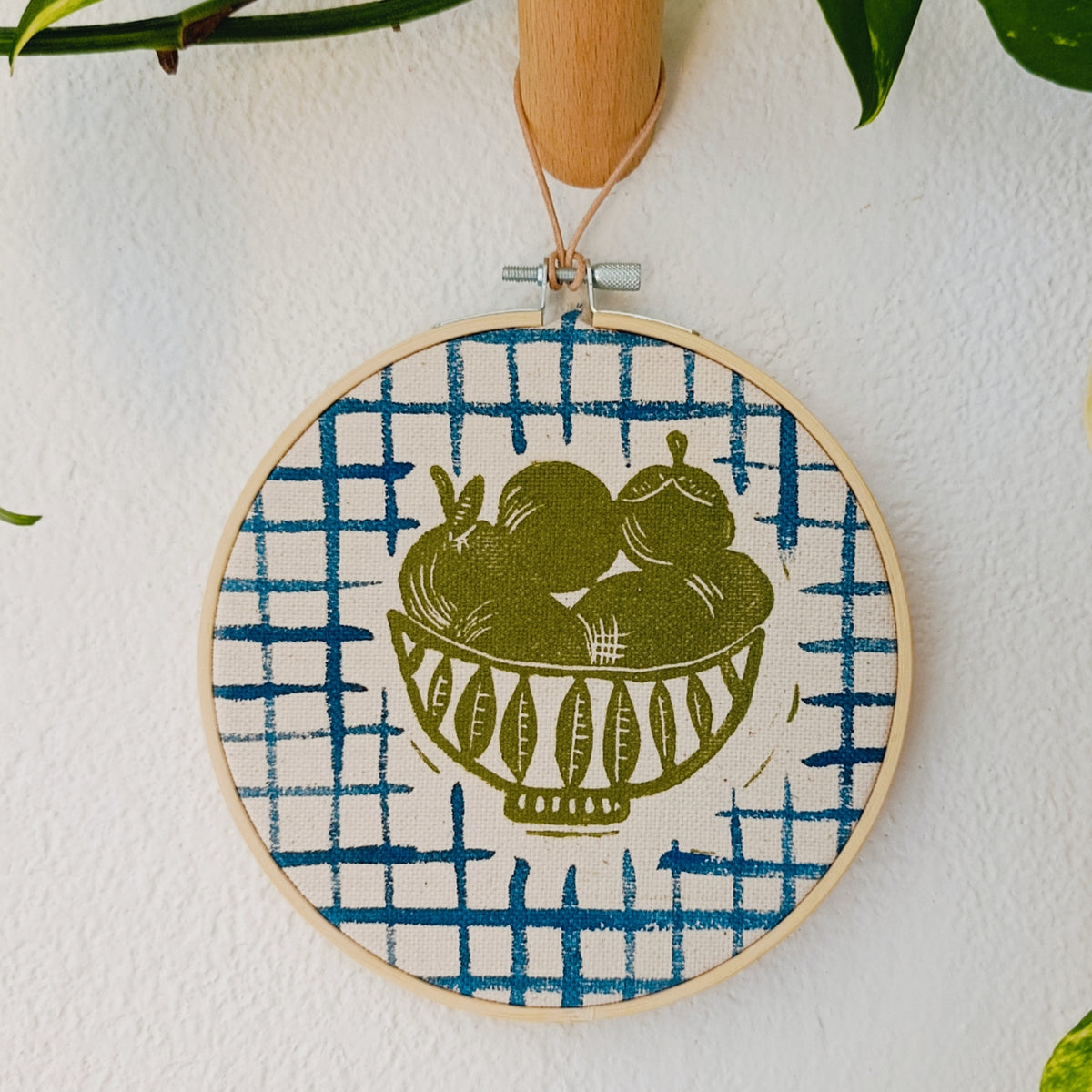 Fruits Motif Hand Printed Artwork