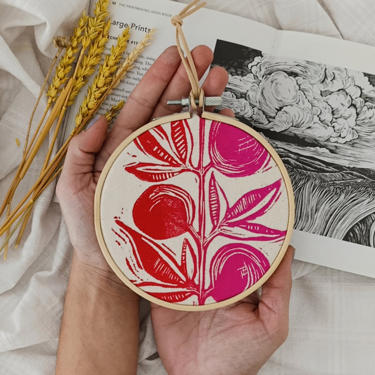 Red Flower Wall Hanging