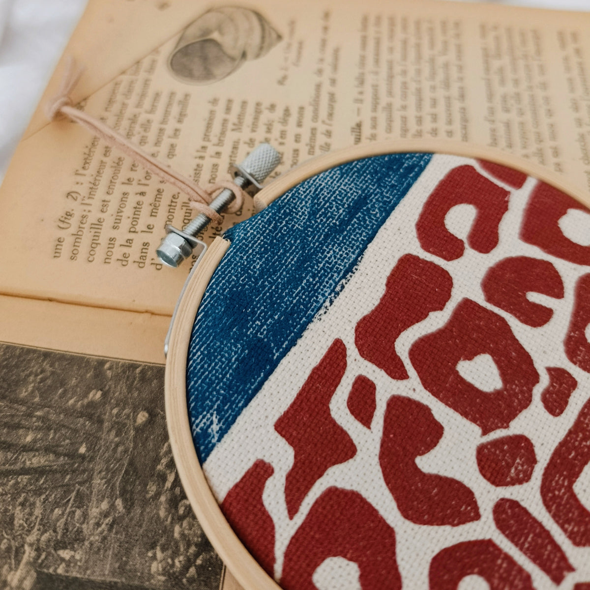 Blue and Red Animal Print Wall Hanging
