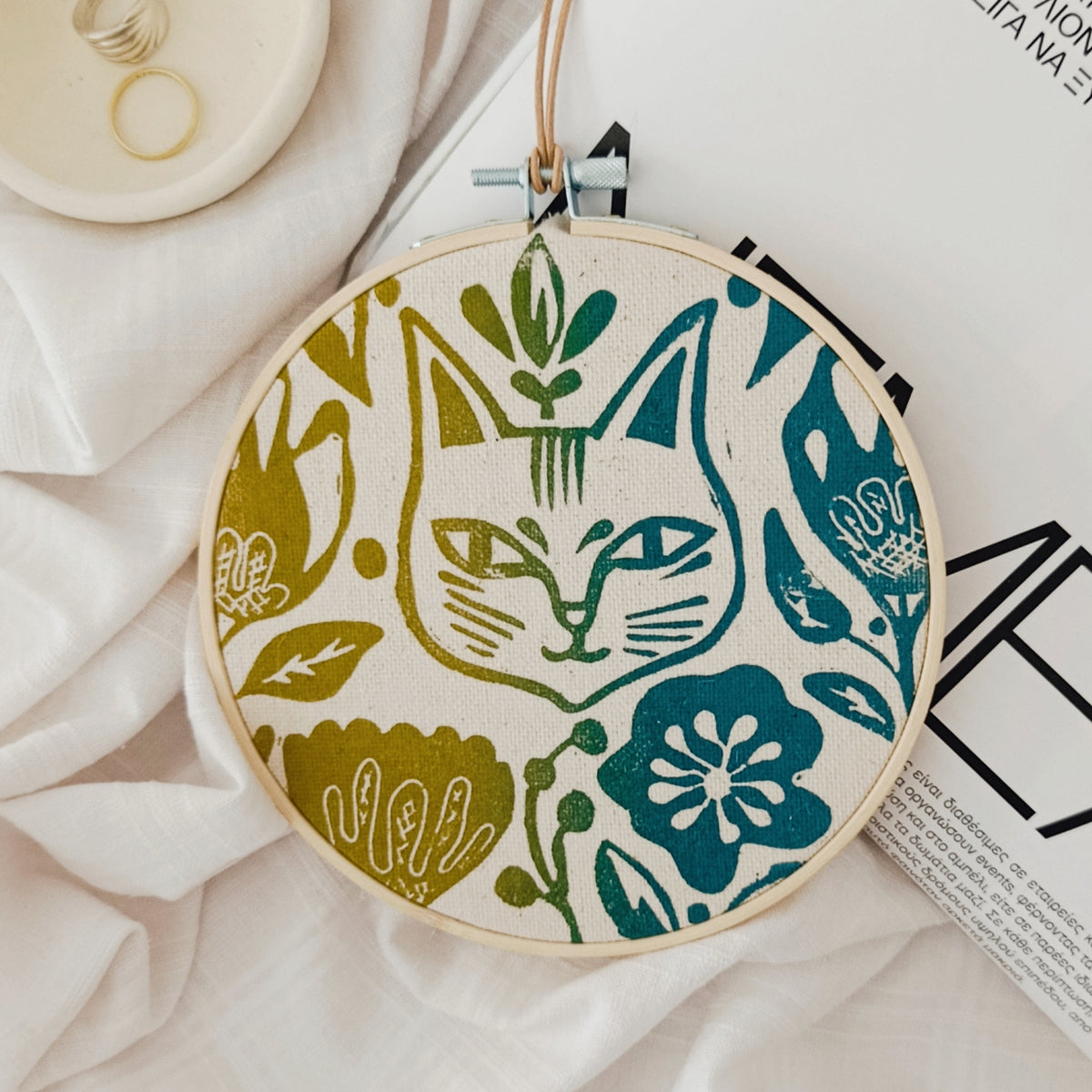 Botanical Cat Wall Hanging