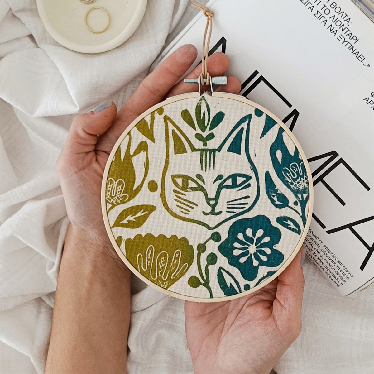 Botanical Cat Wall Hanging
